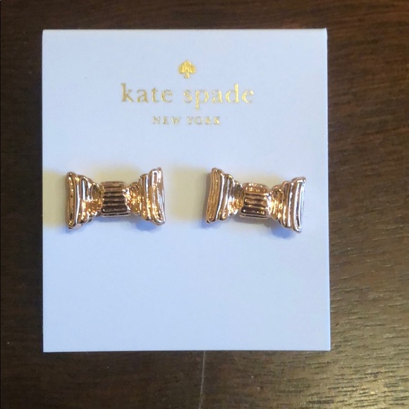 kate spade Jewelry - Kate Spade All Wrapped Up Earrings in Rose Gold